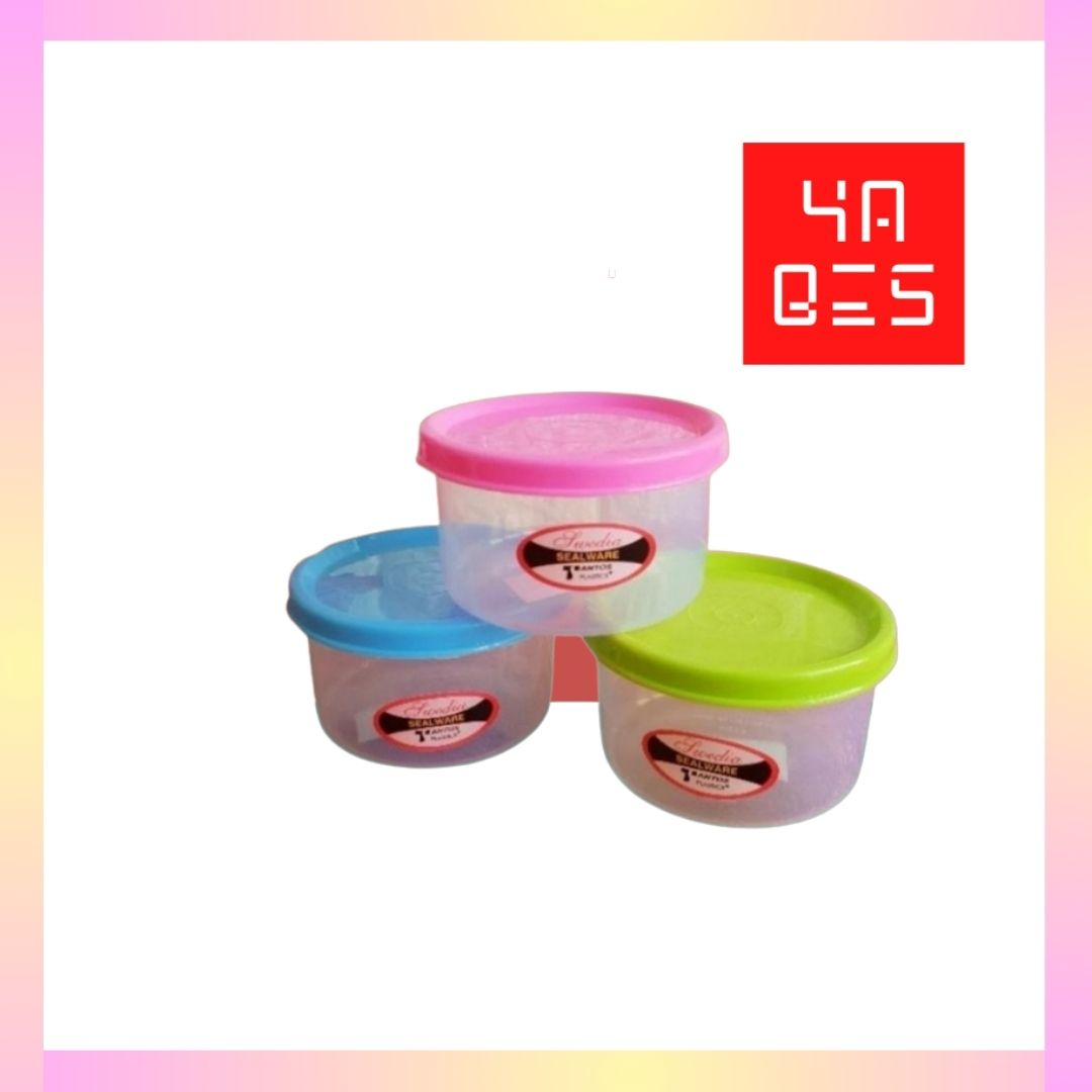 Toples Plastik Bening Kecil Bulat Warna Serbaguna Sealware 100ml YABES