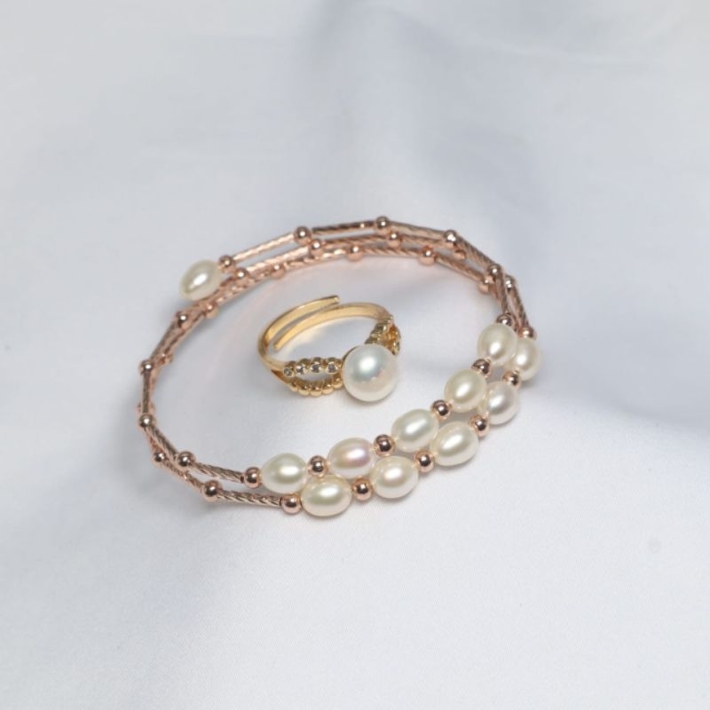 Mutiara lombok|Set mutiara air tawar|Perhiasan mutiara lombok terbaru|Mutiara asli|Set mutiara asli 