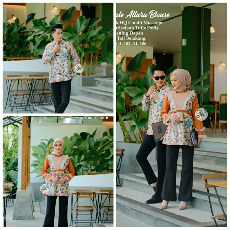 Rama Shinta Couple - Melani Set Couple Lilit Rovella Batik Couple Modern top 1