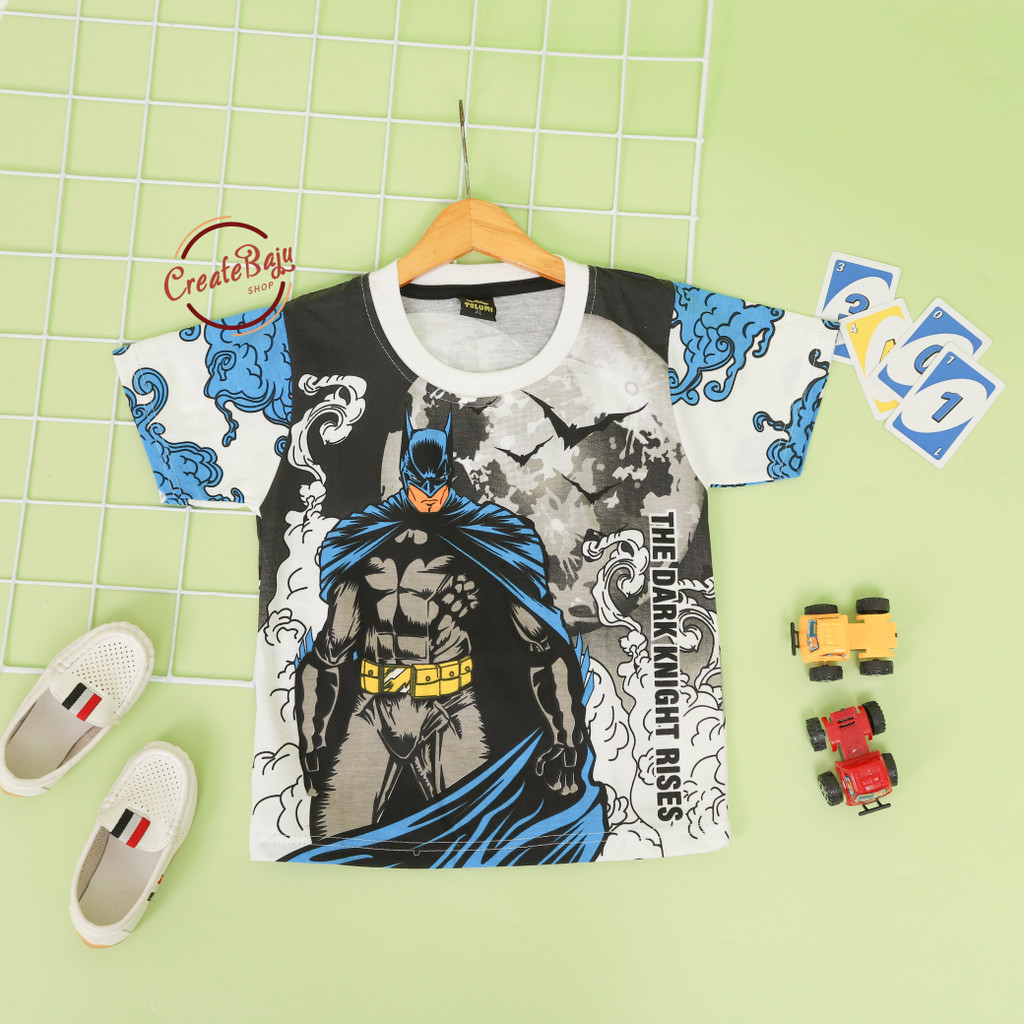 BAJU ANAK LAKI-LAKI MOTIF BATMAN BULAN 1-7 TAHUN ATASAN ANAK LAKI FASHION TERMURAH