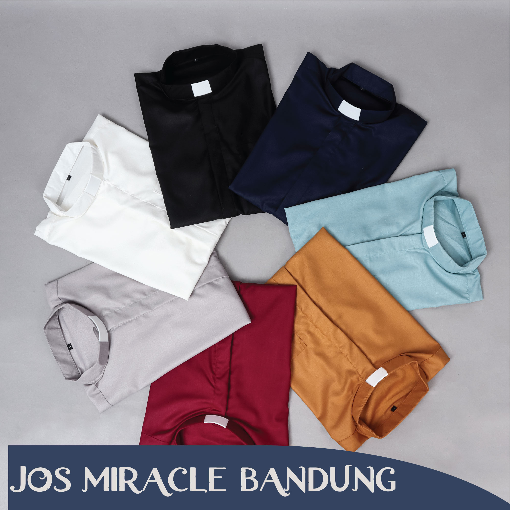 Pendeta - Kemeja Collar Toyobo Panjang Slimfit - Jos Miracle Bandung