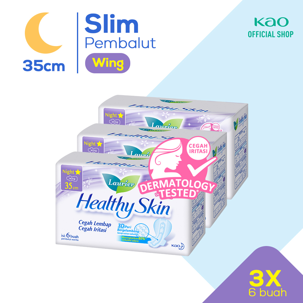 Laurier Healthy Skin Night 35 cm 6S Triplepack