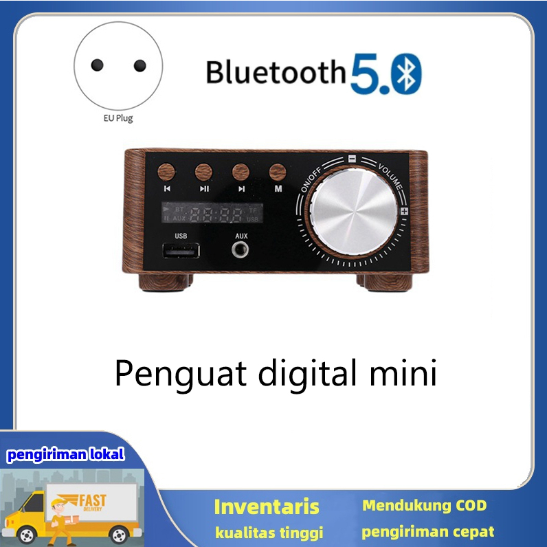 Audio Mini HiFi Bluetooth 5.0 Power Class D Amplifier Tpa3116 Amp Digital 50W * 2 Audio Rumah Mobil Marine USB/AUX IN