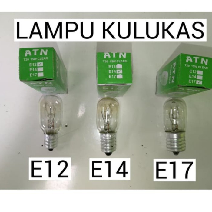 Lampu Kulkas Dop Kulkas Lampu Cabe Bohlam Kulkas Bening E12 E14 E17