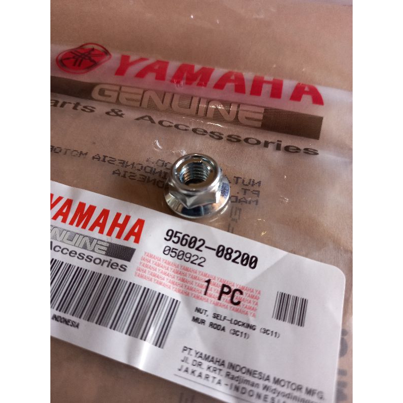 Nut Self Locking Mur Nap Gear Gir Belakang Baut Tanam Gear Gir Vixion NVL Scorpio Byson Original