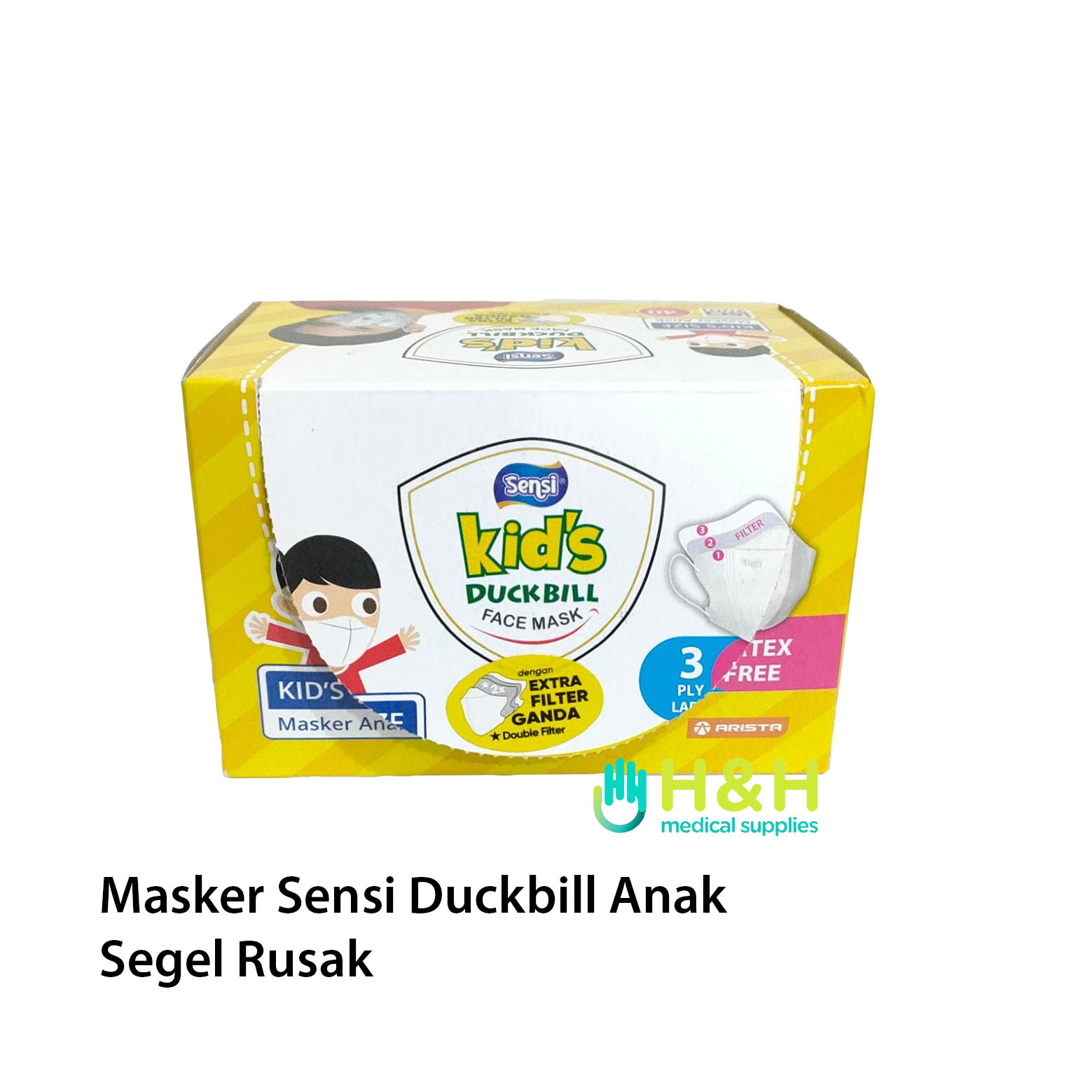 Masker Sensi Duckbill Anak isi 40 PCS