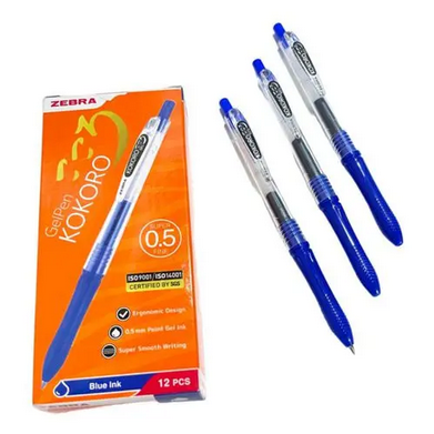 

ZEBRA KOKORO BOLPEN 0.5 BLUE - BIRU