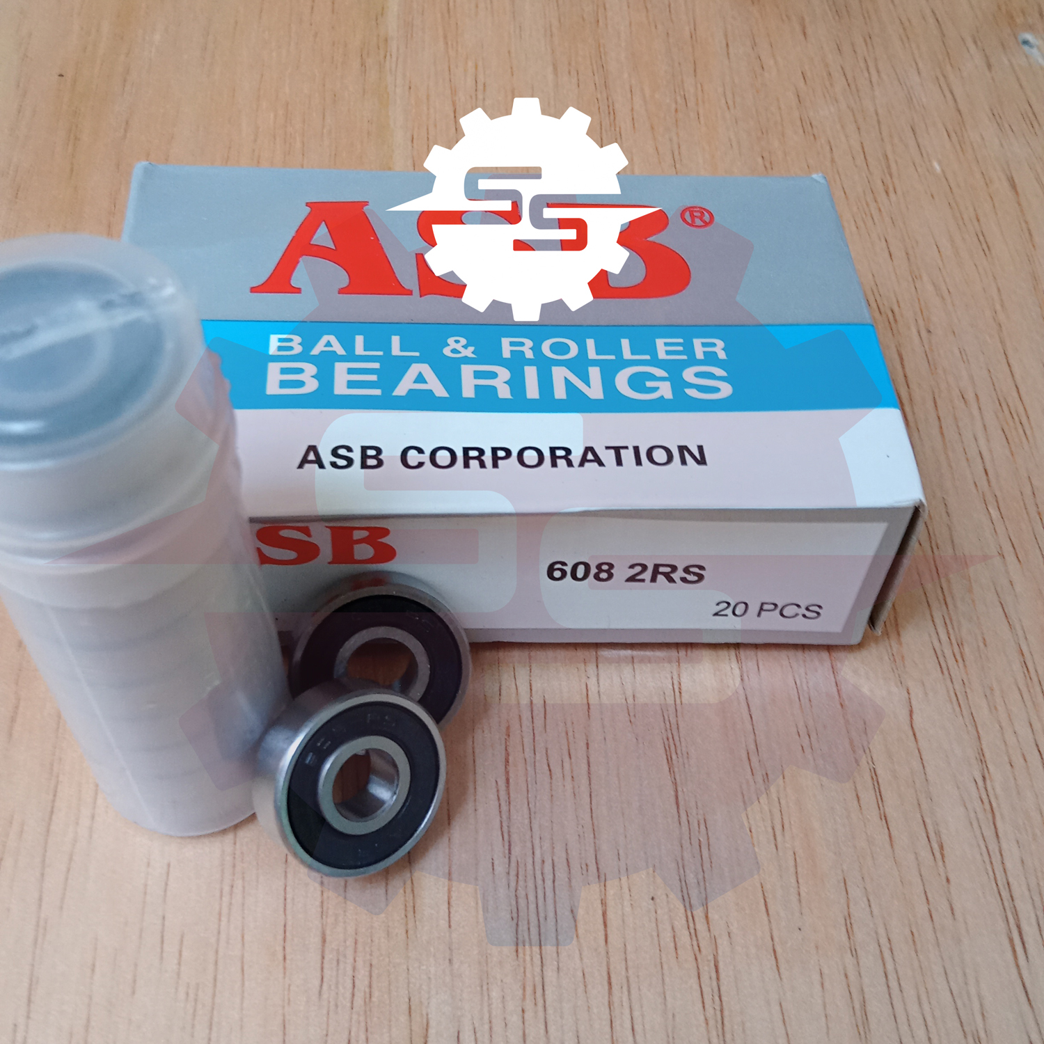 Bearing/Laher/laker asb 608 2rs Laher As Roda Depan Sepeda, Kipas Angin, Gerinda, Skateboard