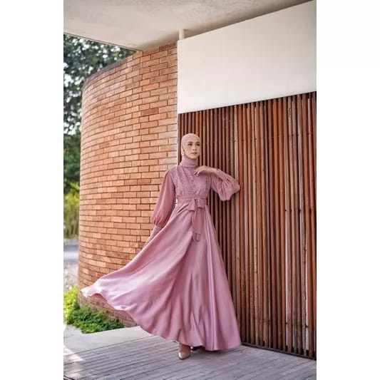 NEW Zallinee Dress SILK DRESS M-XXL WANITA KONDANGAN TERBARU 2023- DRESS BRUKAT BUSUI FRIENDLY