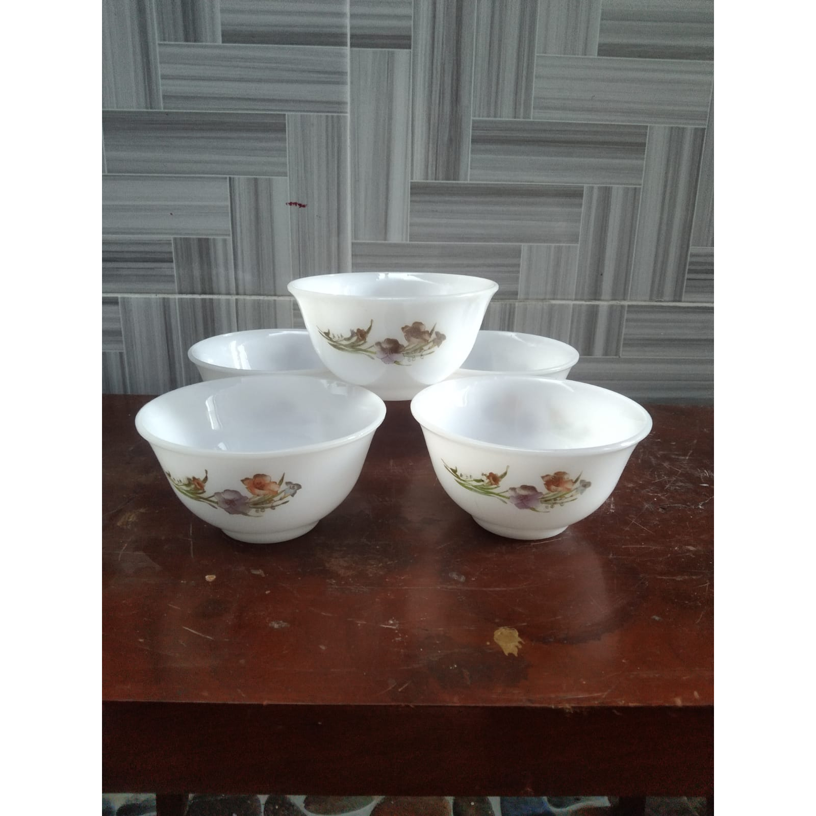 Mangkok Kecil Keramik Bunga Kuno Jadul Antik