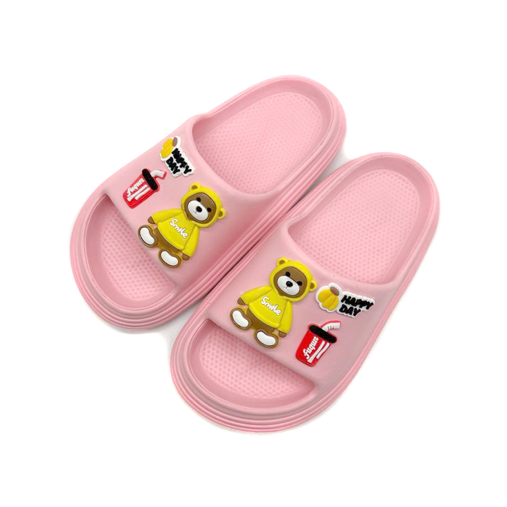 Sandal Slop Anak Motif Fun Bear Terbaru Kekinian Imut Lucu Viral