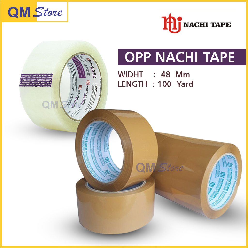 

Lakban OPP Nachi Tape 48mm 100 yard Coklat | Bening kualitas terbaik ORI