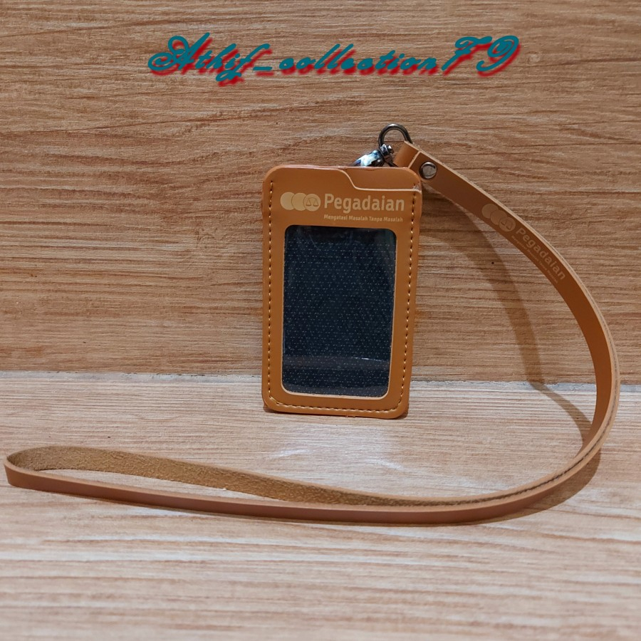 Holder Id Card Pegadaian / Kalung Id Card Pegadaian Cokelat Muda