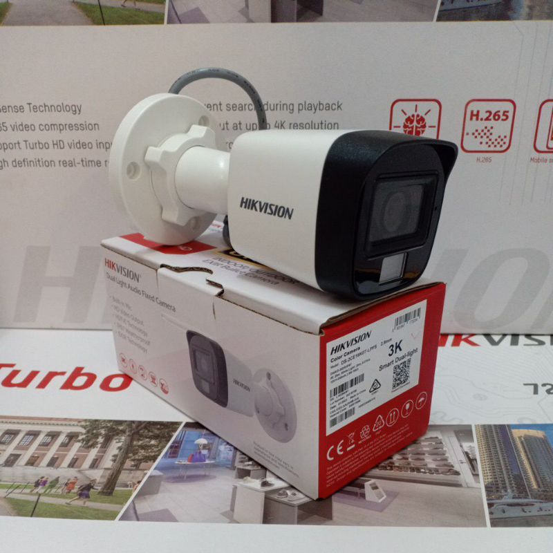 CCTV OUTDOOR HIKVISION DS-2CE16KOT-LPFS 3K / 5MP COLORVU AUDIO