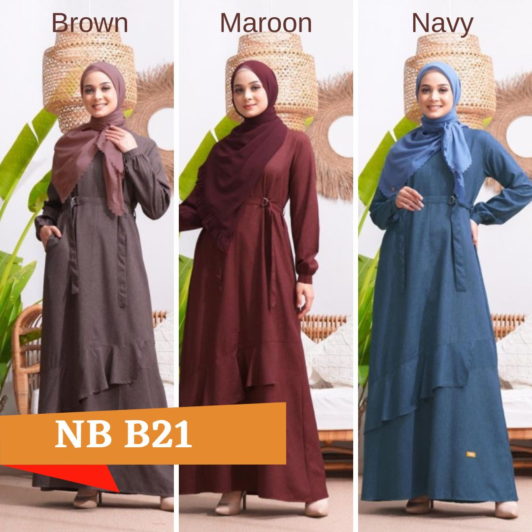 BAJU GAMIS NIBRAS - NB B21,NB B25,NB B30,NB B34,NB B57 - 100% ORI BRAND NIBRAS