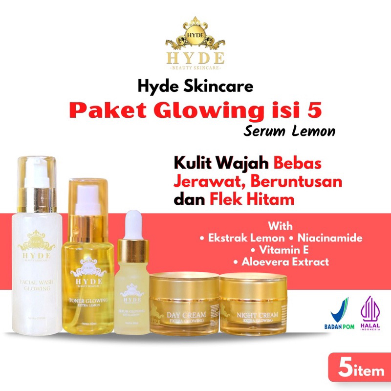 (BISA COD) PAKET ISI 5 HYDE BEAUTY SKINCARE ORIGINAL