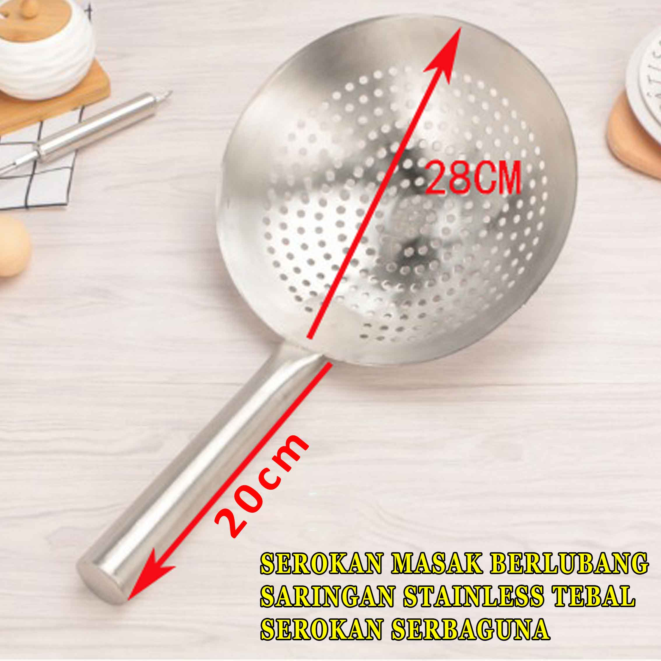 Saringan Masakan* Serokan Lubang* Saringan Stainless* Saringan 28cm