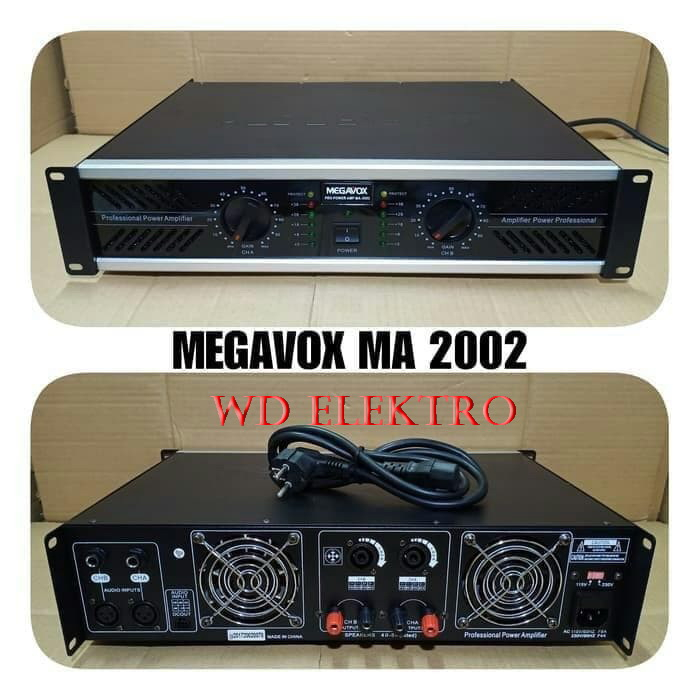 POWER AMPLIFIER MEGAVOX MA2002N/MA 2002N 2 X 2000 WATT