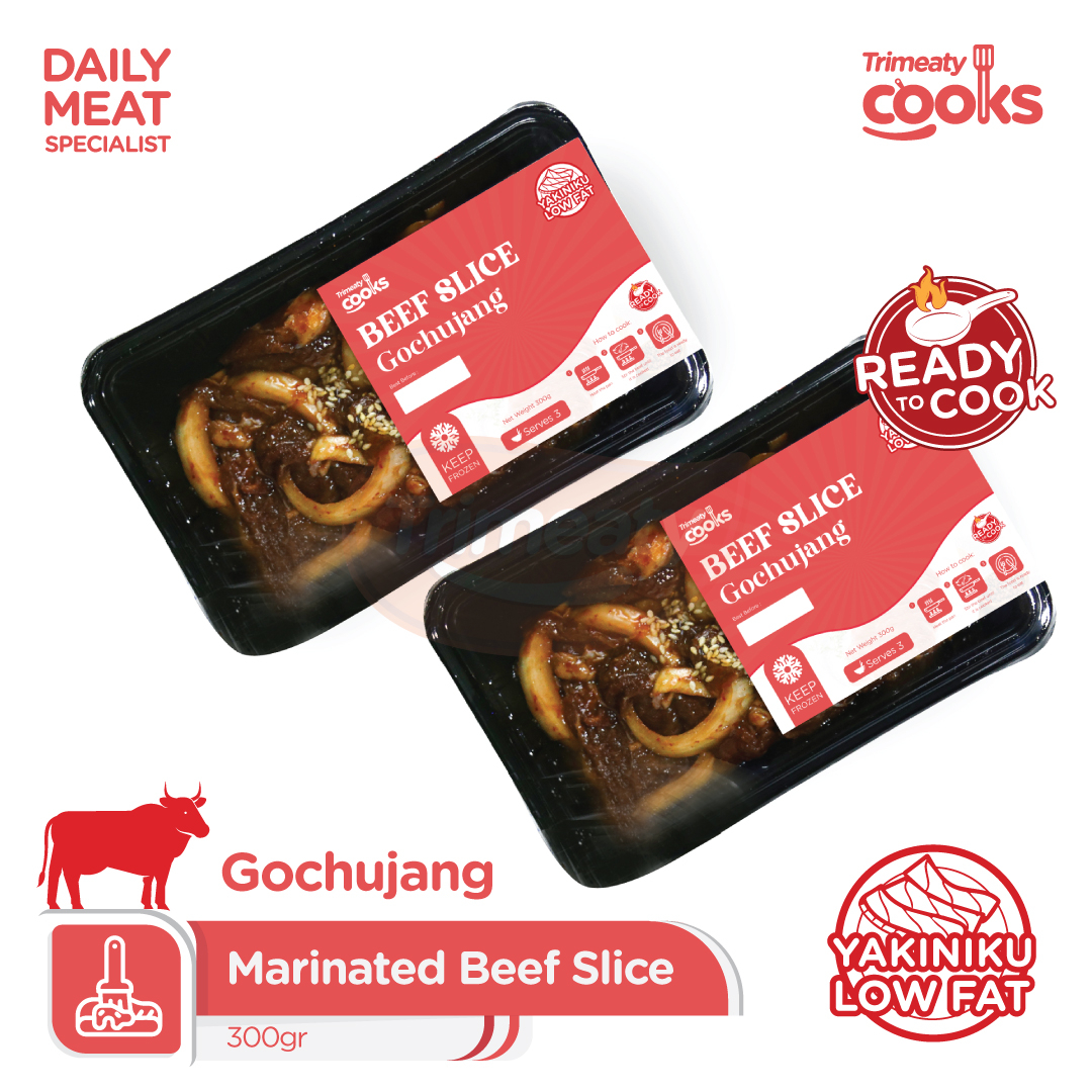 

Beef Slice Gochujang (Low Fat) / Slice Low Fat Marinasi Gochujang - 320gr