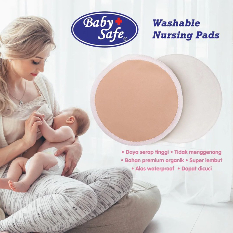 Baby safe washable nursing pad - breast pad | penampung asi supaya tidak rembes