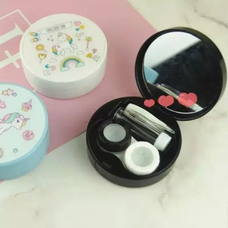 TRAVELKIT TEMPAT SOFTLENS BULAT DOFF KARAKTER UNICORN