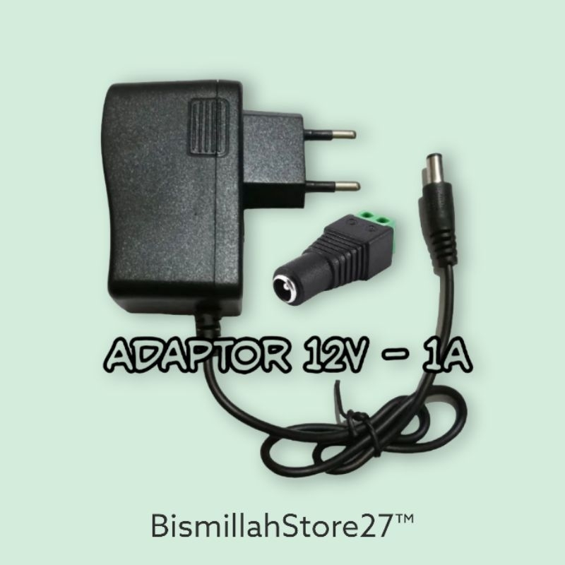 ADAPTOR 12V-1A LAMPU LED INDIKATOR, GRATIS JACK DC FEMALE