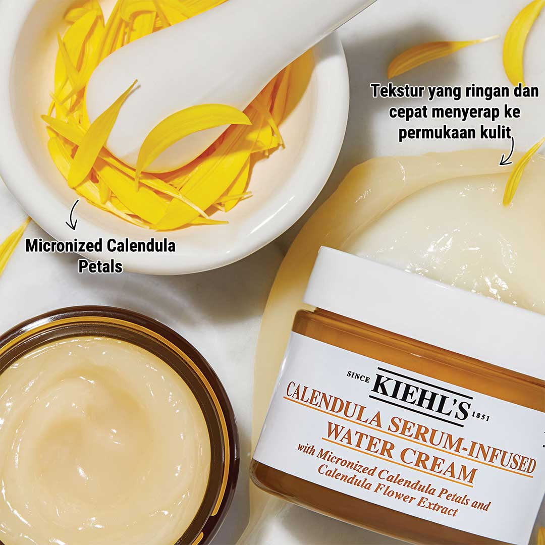 Kiehl's Calendula Serum-Infused Water Cream 28 ML. Pelembab Wajah Mengandung Calendula Extract