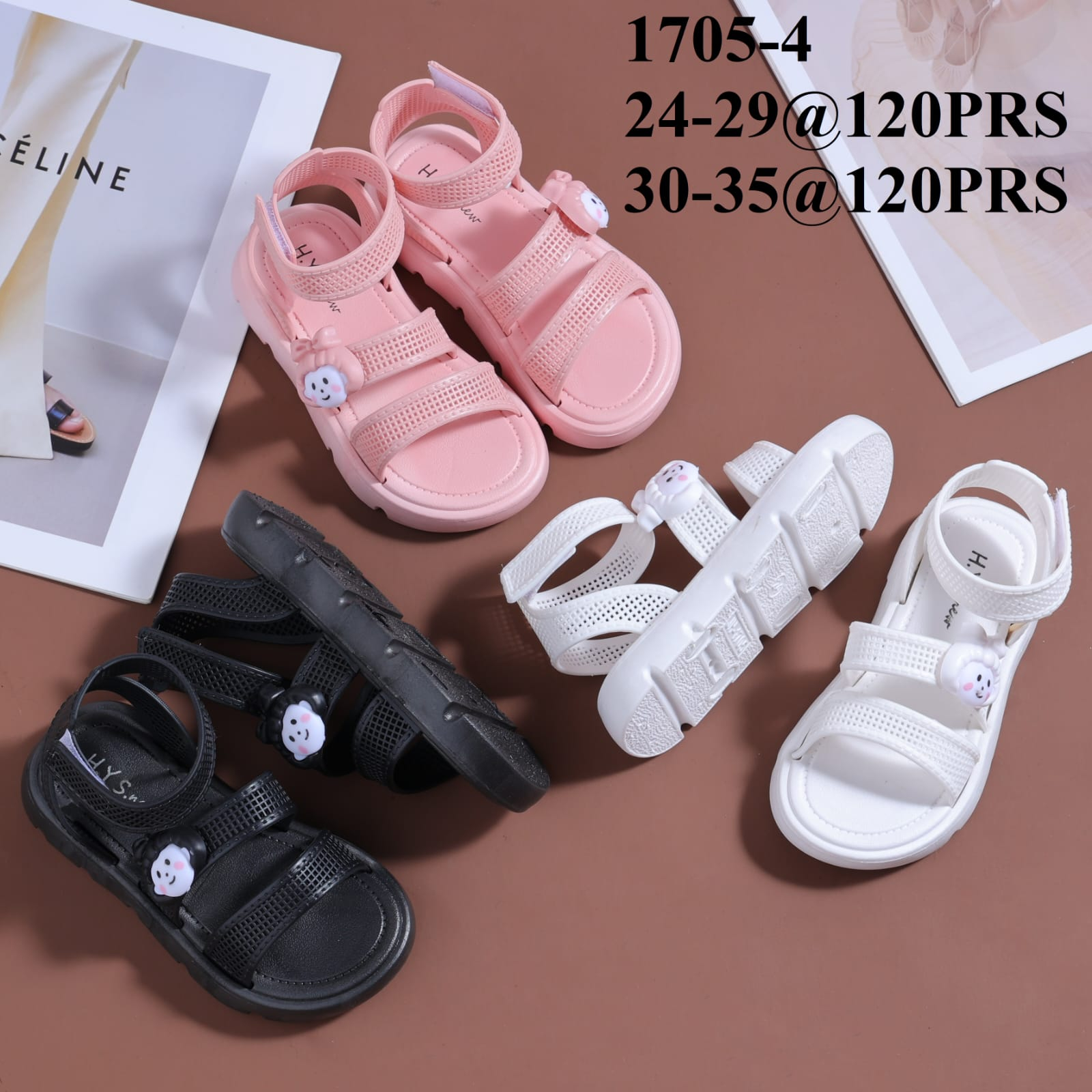 Sandal Anak Perempuan Ban 2 Tali Velcro Maruko Winola Collection WNL 1705-4