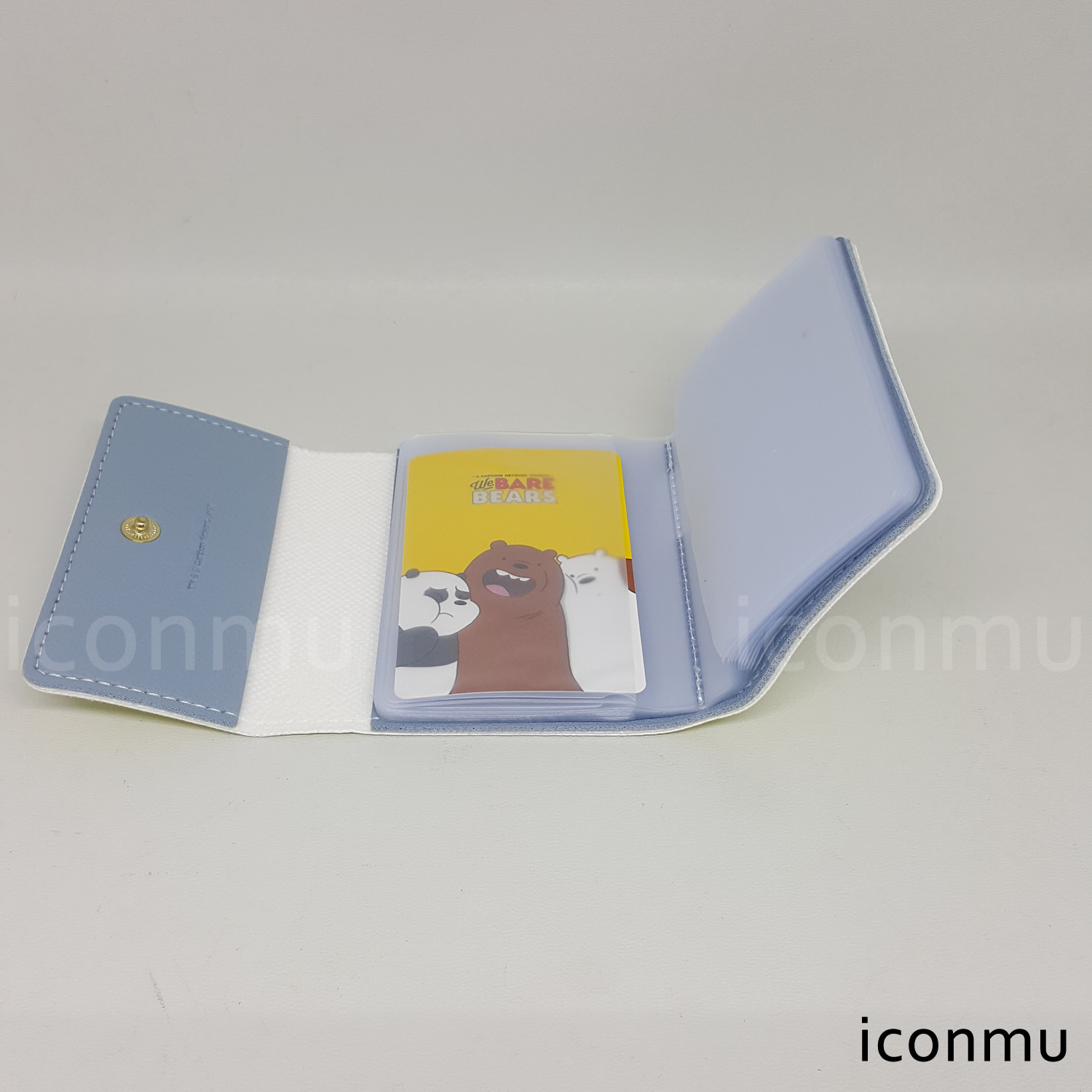 MINISO Dompet Kartu Motif Stripe We Bare Bears Card Holder WBB