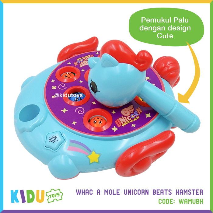 Mainan Anak Whac A Mole Unicorn Beats Hamster Kidu Toys