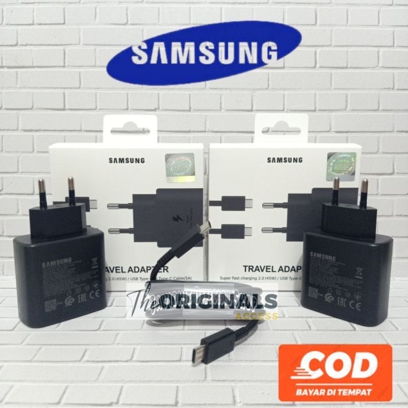 TRAVEL CHARGER SUPER FAST 45W 100% SAMSUNG GALAXY S23 ULTRA USB TYPE C KE TYPE C BY SMOLL