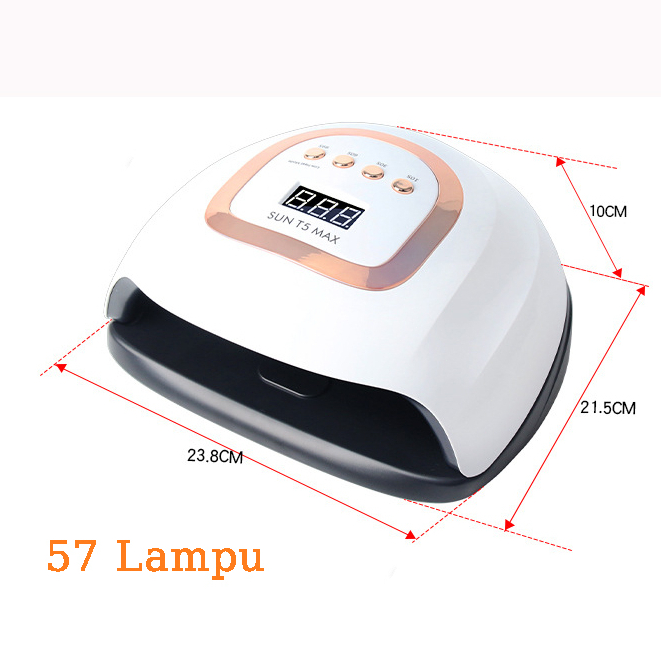 SUN T5 MAX 220W UV Lamp 57leds Alat Pengering Kutek Nail art UV Led Nail Lamp Pengering Kuku Profesional