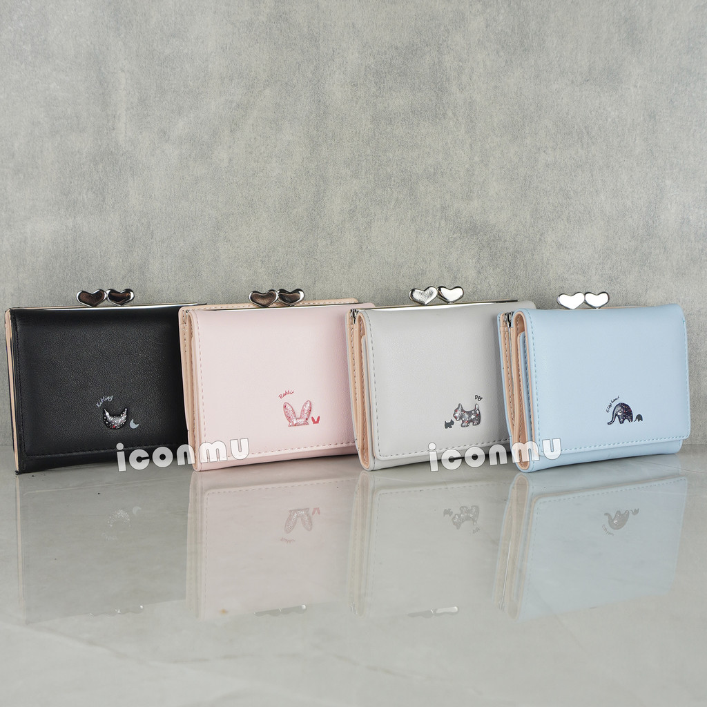 MINISO Dompet Lipat Motif Binatang Animal's Women Wallet