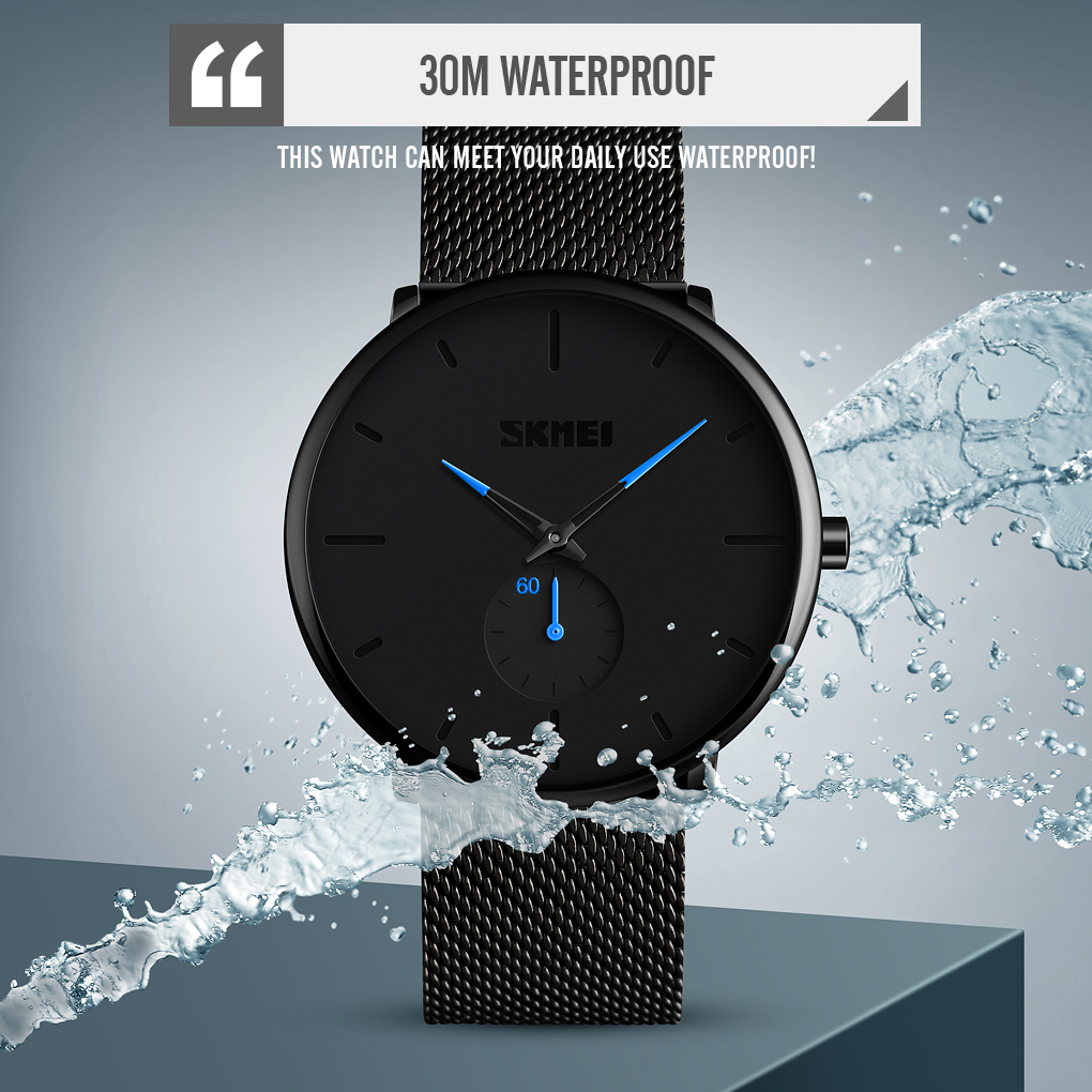 SKMEI jam tangan original pria anti air simple bulat remaja jam tangan analog waterproof casual Gaya