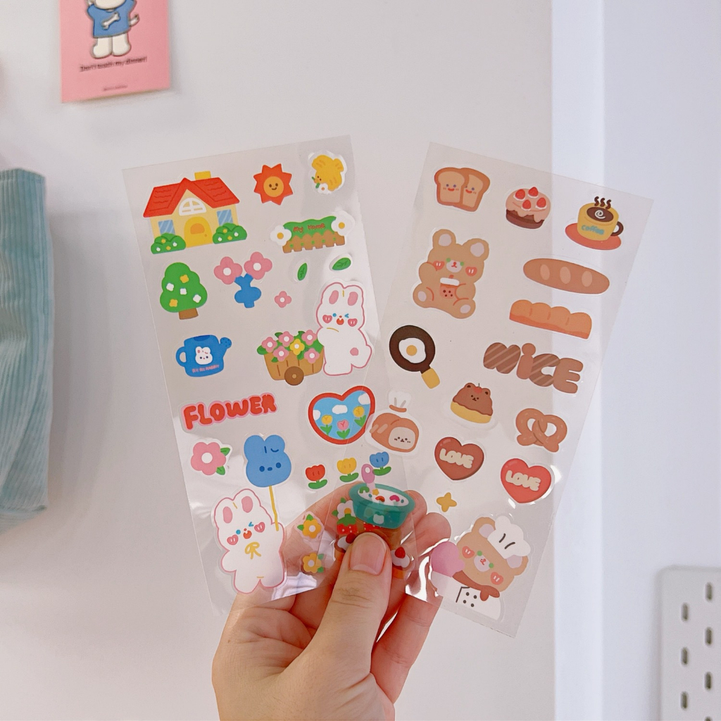 CUTE STICKER DECORATION DIY 1PAX 10PCS