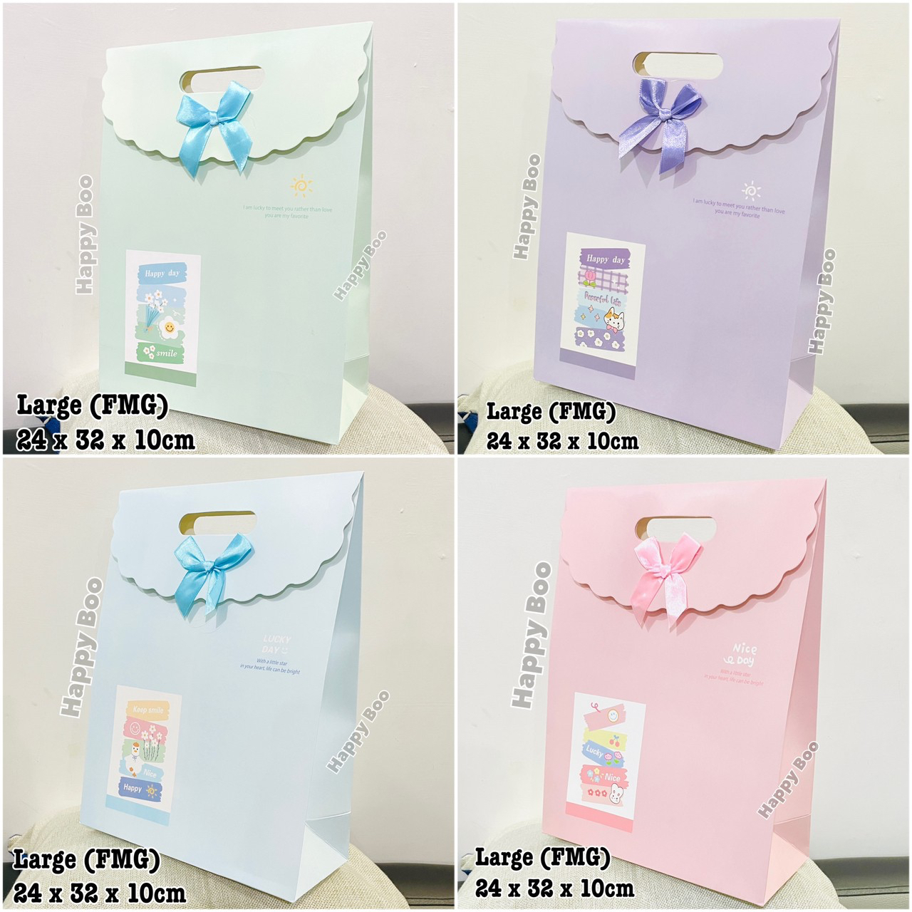 bag paper besar large bag paper tutup paper bag pita tas kado tas kertas goodie bag FMG 32x24x10,5 cm besar