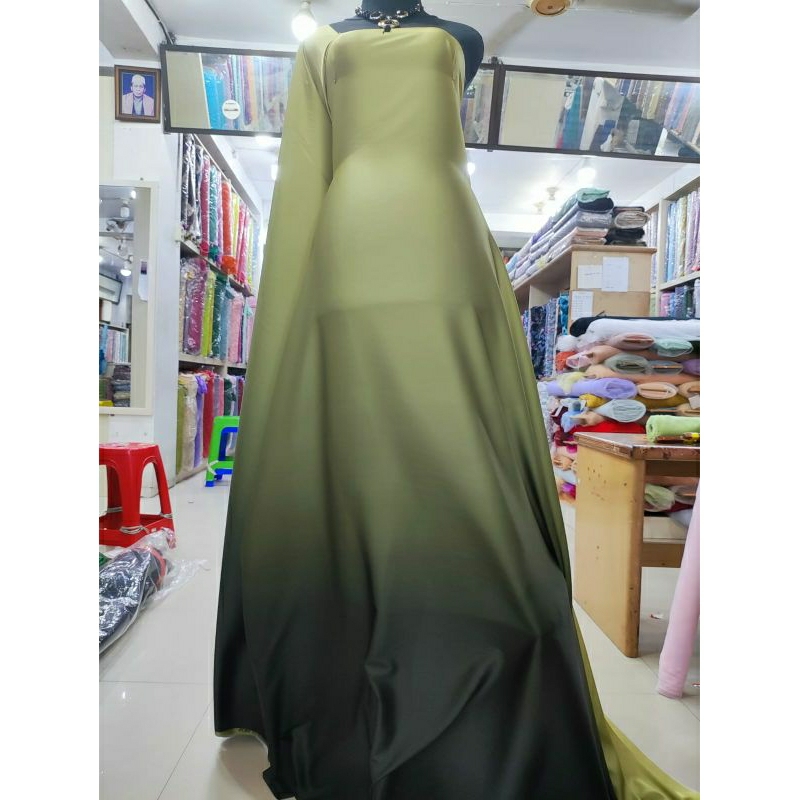 Kain Armany Ombre Gradasi Hijau Sage Olive