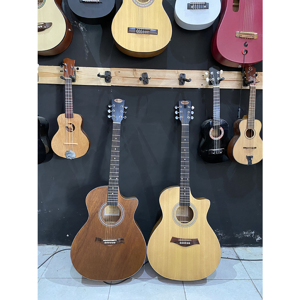 Gitar Akustik Elektrik EQ LC merk KOWE Original Packing Kayu dan Bergaransi