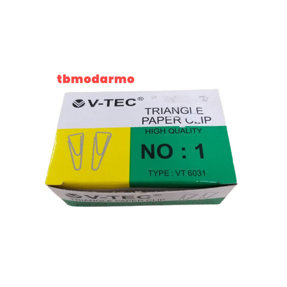 Tbmo V-TEC Triangle Paper Clip VT-6031 NO.1 / Klip Kertas