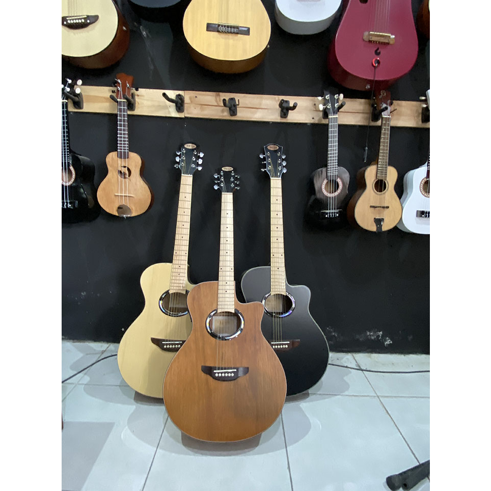 Gitar Akustik Elektrik Merk KOWE Seri MY 800 Original Free Packing Kayu