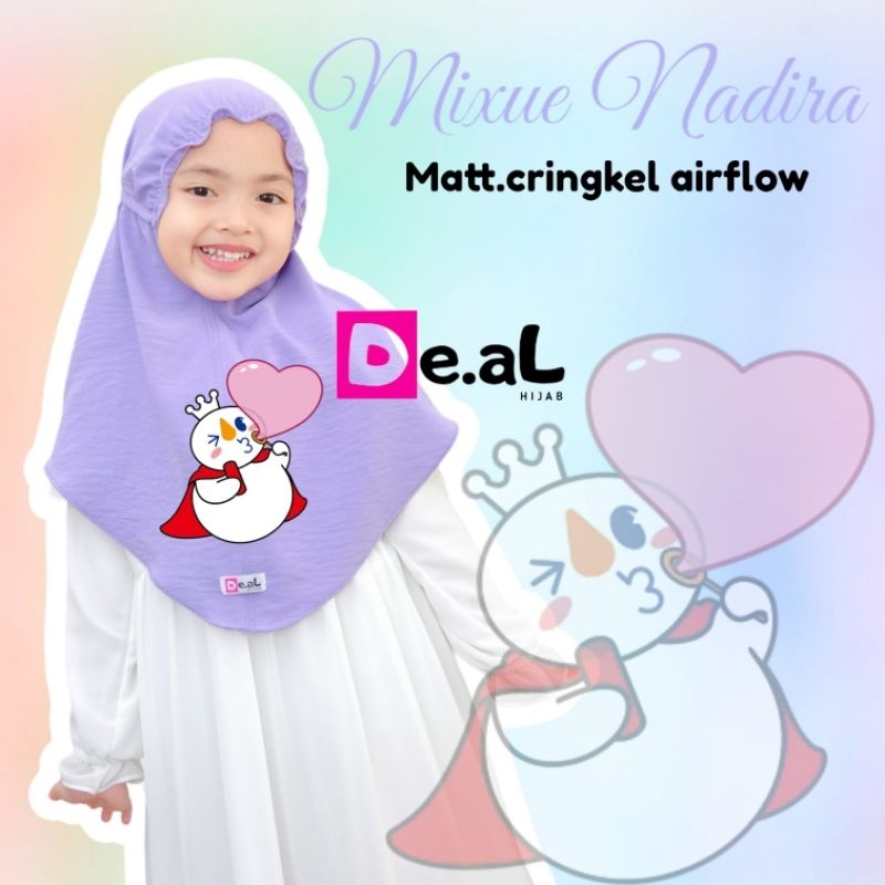 JILBAB ANAK MIXUE/JILBAB ANAK KERUT/JILBAB ANAK CRINKLE ORI De'al HIJAB