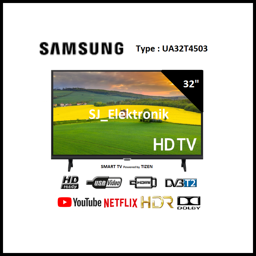 (KHUSUS LUAR KOTA) LED TV Samsung 32T4503 SmartTV 32 Inch UA32T4503 HDTV Digital TV
