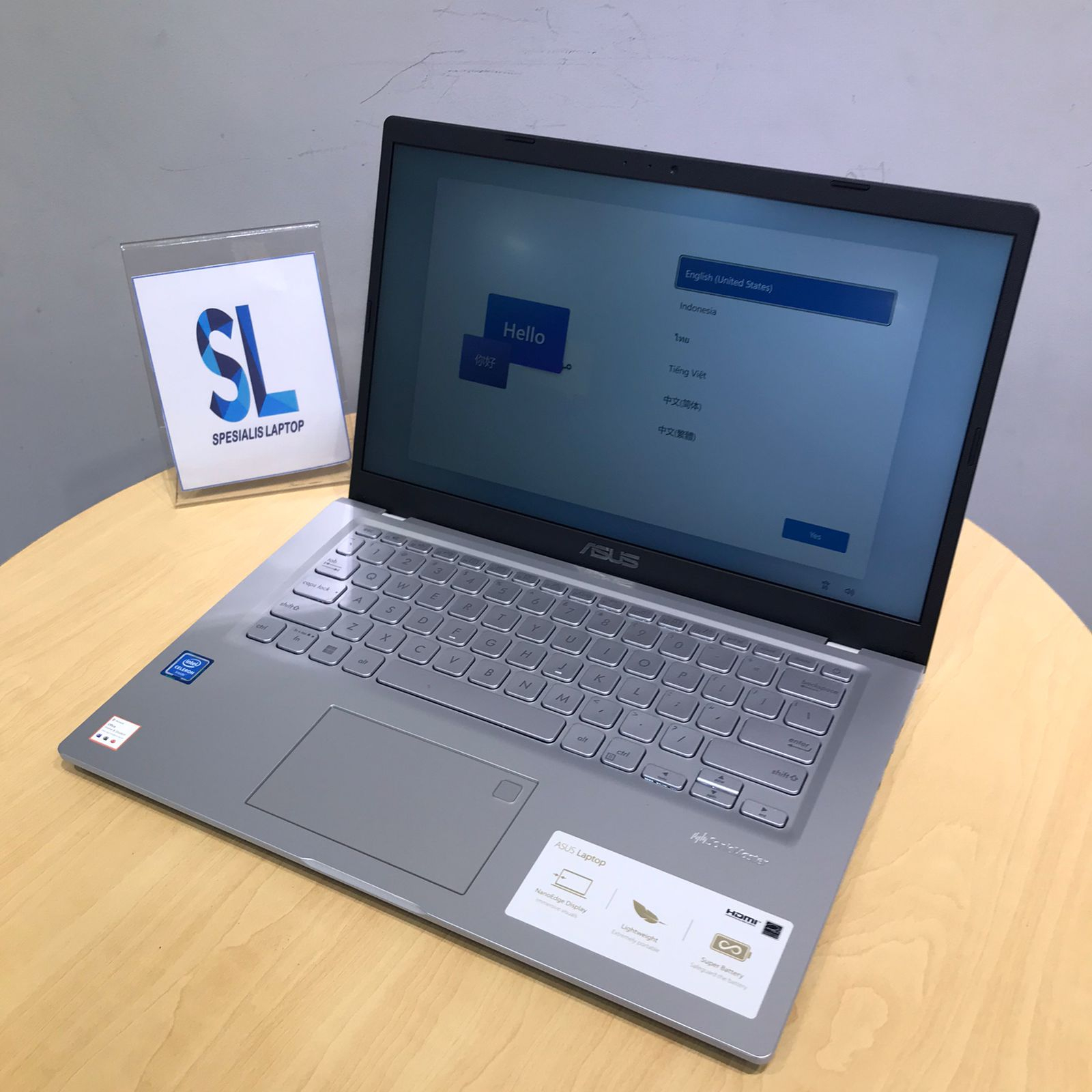 ASUS VIVOBOOK 14 A416MAO-FHD425 (14&quot;FHD,Intel Celeron N4020/4GB/SSD 256GB + HDD HOUSING/SILVER/WIN11)