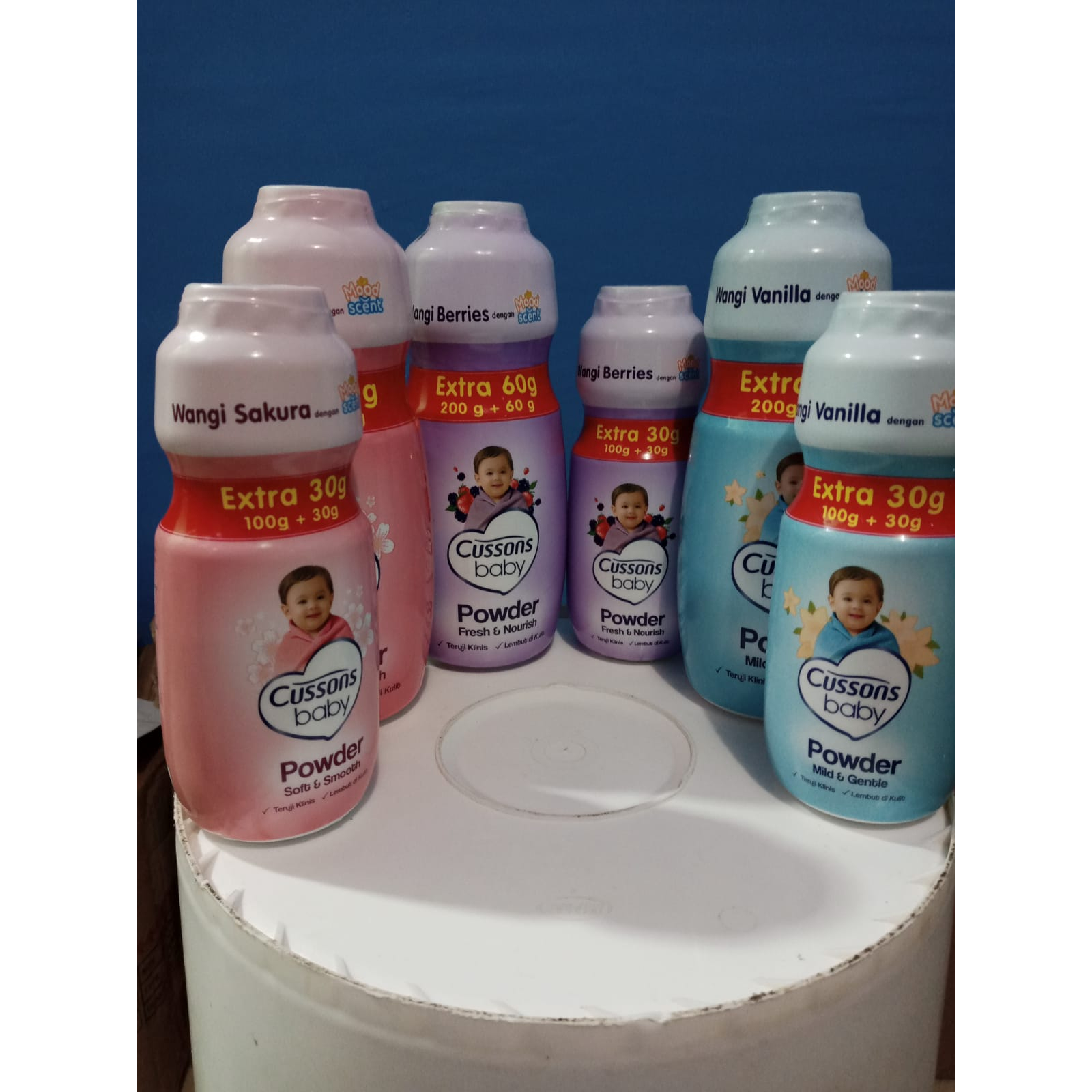 QEILA - Cussons Baby Powder / Bedak Bayi Cusson | Ukuran 100 gr + 30gr &amp; 200gr + 60gr