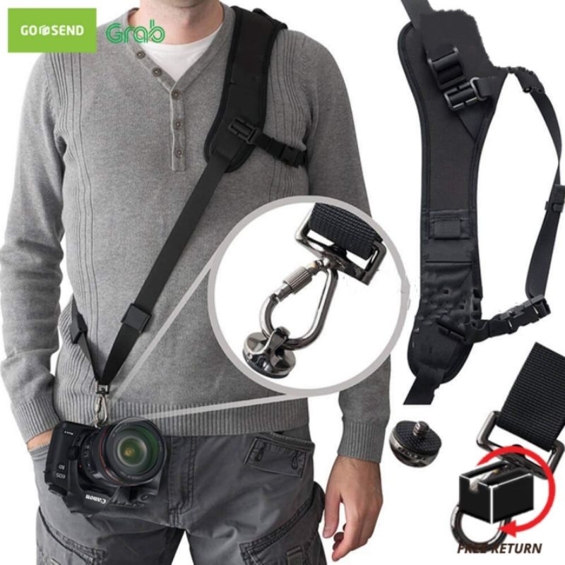 Tali sling selempang samping starp menyamping skrup baut carabiner ring geser untuk kamera penggantu