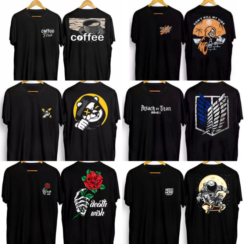 KAOS MOTIF PRIA WANITA/KAOS KEREN/KAOS MURAH/KAOS KEKEKINIAN