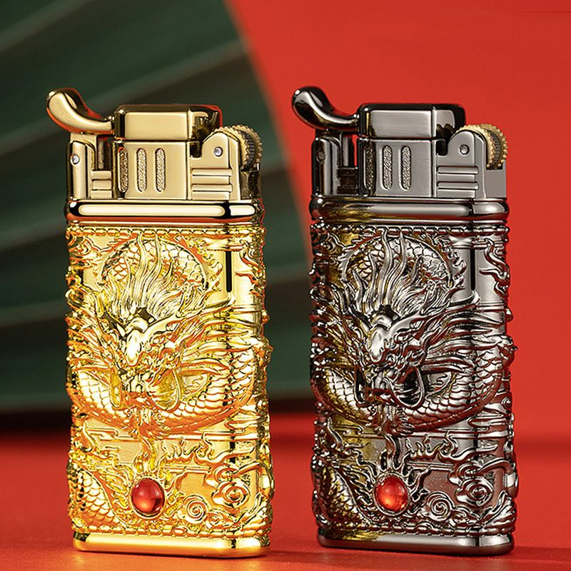 Korek Api Bara Las Unik Gas Dual Blue Jet Torch Lighter Plus Gift Box