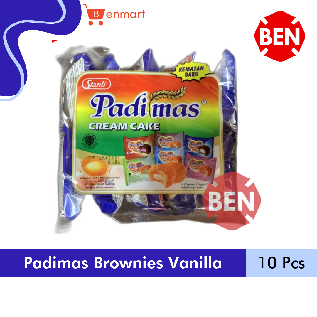 Bolu Padimas Cream Cake BROWNIES KRIM VANILLA 1 Pak Brownis Vanila