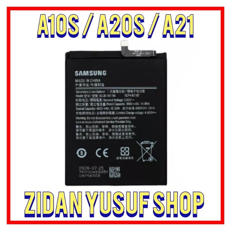 BATTERY BATRE BATRAI BATERAI SAMSUNG A10S A107 / A20S A207 / A21 BATT ORIGINAL