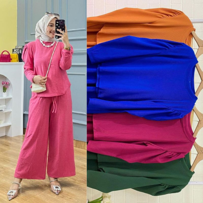 Setcel Knit Terbaru / Setelan Celana Knit Terbaru / Setcel Crinkle Terbaru / Setelan Celana Crinkle 